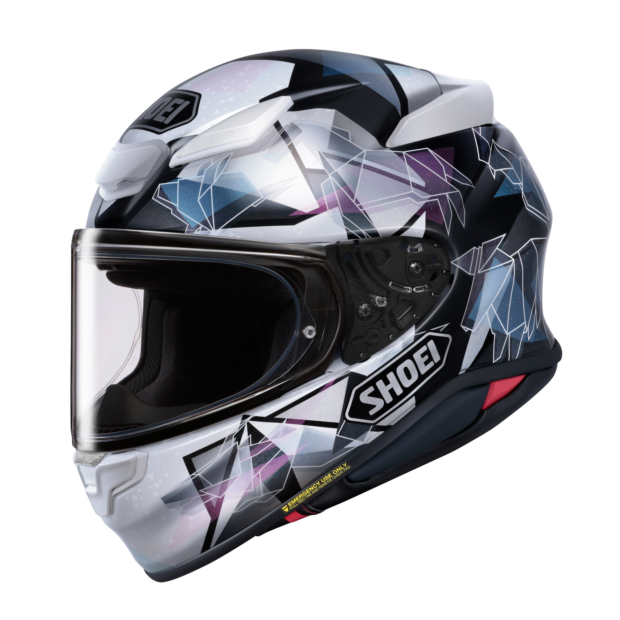 קסדת שואי מלאה לבן / שחור - SHOEI NXR2 ORIGAMI TC-5