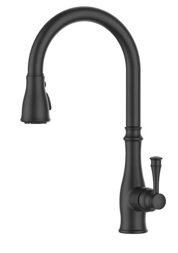 ברז מטבח נשלף 1054 שחור מט SIVANOFIR