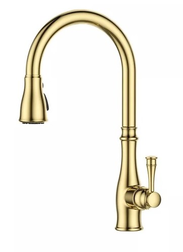 ברז מטבח נשלף 1054G זהב מבריק SIVANOFIR