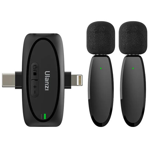 מערכת מיקרופוני דש אלחוטיים עבור Ulanzi V6 3-in-1 iPhone/Android/Tablet/Camera
