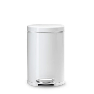 פח דוושה עגול לבן 4.5 ליטר Simplehuman