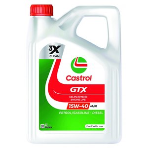שמן מנוע Castrol GTX 15W40 A3/B3 4L