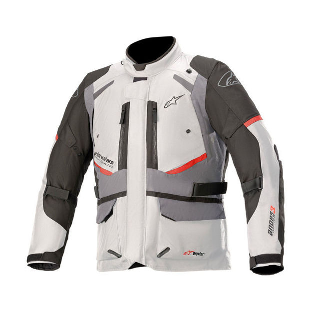 מעיל לאופנוע אדוונצר Alpinestars Andes V3 Drystar לבן\אפור\אדום