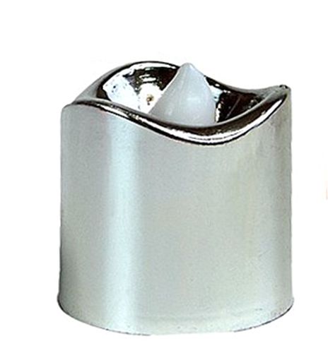 24 פנס לד דמוי נר כסף וזהב בקופסה