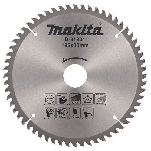להב TCT למסור 185X60 סיבית/אלומיניום D-81321 MAKITA מקיטה