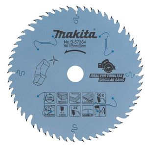 להב TCT מצופה שקט EFFICUT למסור עגול נטען 165X56 עץ MAKITA