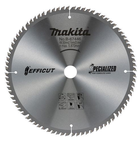 להב TCT למסור פנדל EFFICUT 260X80 לעץ MAKITA מקיטה