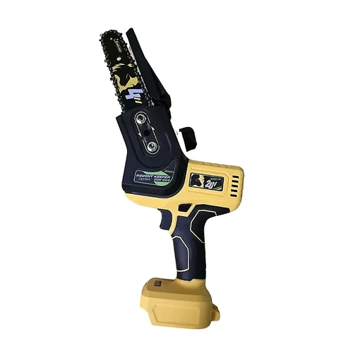 מיני מסור שרשרת נטען גרלנד Garland Rodent Keeper 20V-עיצוב צהוב-שחור, להב קצר לגיזום מדויק