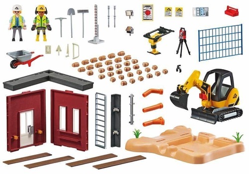 פליימוביל אתר בנייה מחפר קטן 70443 - Playmobil