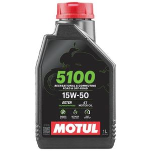 שמן מנוע מוטול למנועי 4 פעימות בנפח 1 ליטר – MOTUL 5100 4T 15W50