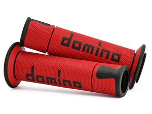 גריפים לאופנוע ספורט דומינו אדום/ שחור – GRIPS DOMINO RACING MOTO GP