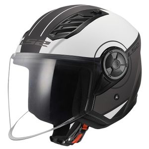 קסדת 3/4 אל אס 2 איירפלו 2 לבן/ אפור – LS2 OF616 AIRFLOW II COVER GLOSS WHITE GREY