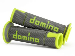 גריפים לאופנוע כביש ספורט אפור/ צהוב – GRIPS DOMINO RACING MOTO GP