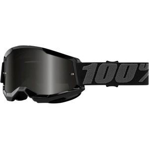משקפי אבק 100% שחור עדשת מראה – STRATA 2 FLUO GOGGLE BLACK