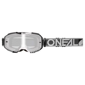 משקפי אבק אוניל אפור/ לבן/ שחור – עדשת מראה – ONEAL B-10 GOGGLE ATTACK V.24