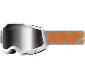 משקפי אבק 100% לבן עדשת מראה – ACCURI 2 GOGGLE WHITE MIRROR LENS