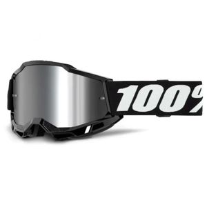 משקפי אבק 100% שחור עדשת מראה – ACCURI 2 GOGGLE BLACK SILVER MIRROR
