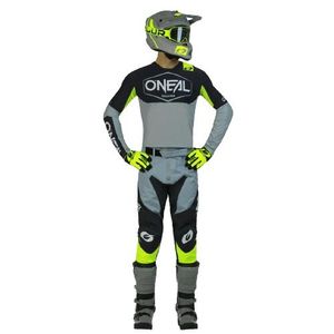 חליפת רכיבה אוניל שחור/ אפור/ צהוב – ONEAL ELEMENT RACEWEAR V.23