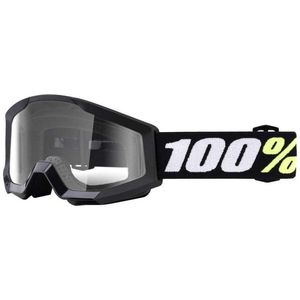 משקפי אבק 100% ילדים שחור עדשה שקופה – PERCENT STRATA MINI JUNIOR MASK