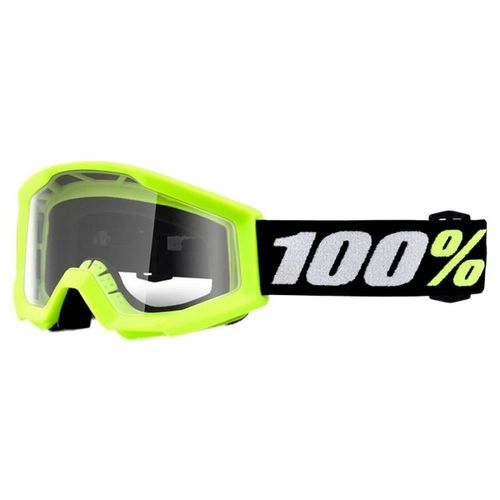 משקפי אבק 100% ילדים צהוב עדשה שקופה – PERCENT STRATA MINI JUNIOR MASK
