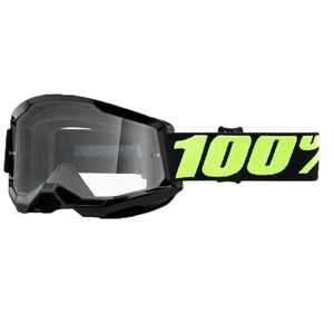 משקפי אבק 100% שחור עדשה שקופה – STRATA 2 GOGGLE BLACK