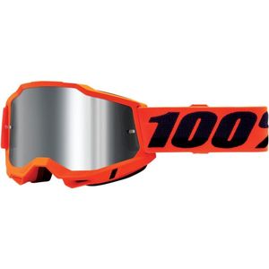 משקפי אבק 100% כתום עדשת מראה – ACCURI 2 GOGGLE NEON ORANGE MIRROR LENS