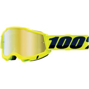 משקפי אבק 100% צהוב עדשת מראה – ACCURI 2 GOGGLE YELLOW