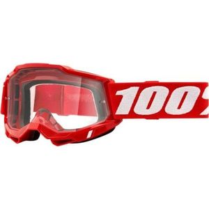 משקפי אבק 100% אדום עדשה שקופה – STRATA 2 GOGGLE RED