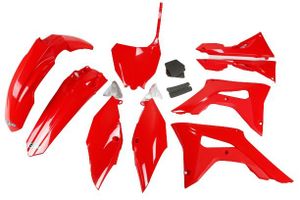 סט פלסטיקה קומפלט UFO אדום עבור הונדה אדום BUDY KIT HONDA CRF 250R/450R 2018-2021 צביעה מקורית