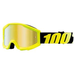 משקפי אבק לנוער 100% צהוב נאון עדשת מראה – STRATA 2 JUNIOR GOGGLE YELLOW