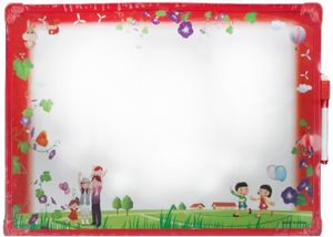 לוח מחיק מגנטי מאוייר + טוש 30/40 ס"מ