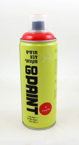 תרסיס צבע אקרילי מקצועי GO PAINT - צבע אדום 6