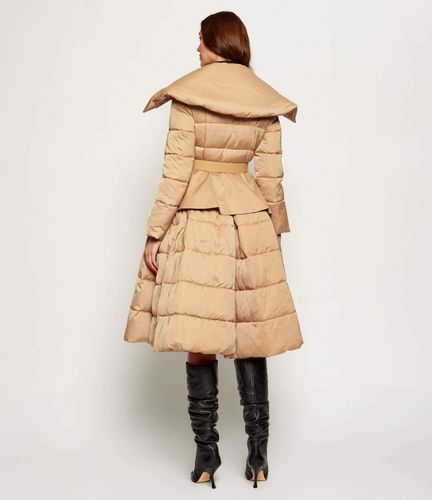 Down jacket in voile fabric with circle skirt