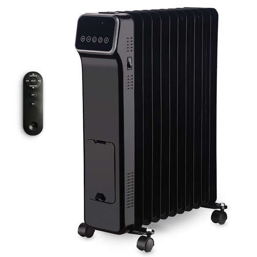 רדיאטור חימום דיגיטלי עם שלט 11 צלעות EL-5023 2500W אלקטרו חנן - כפתורי מגע ותרמוסטט. טיימר של עד 9 שעות ומנגנון בטיחות