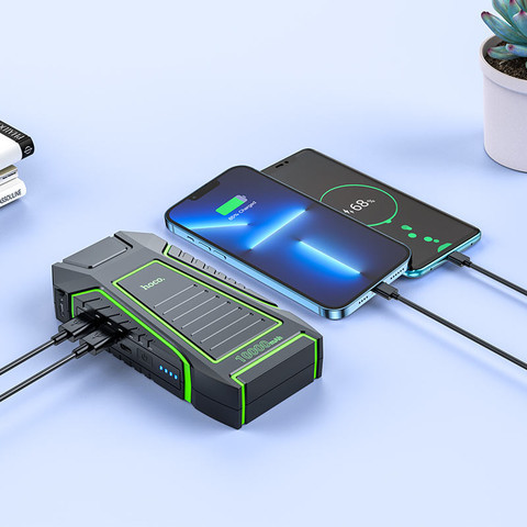 בוסטר התנעה לרכב עם מטען נייד ופנס 10000mAh Hoco QS1