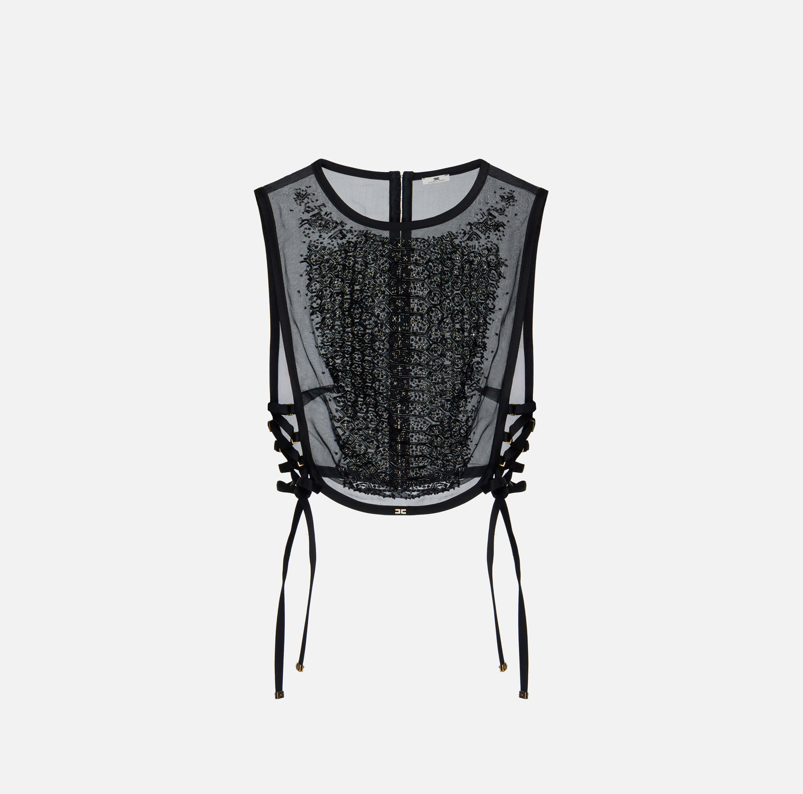 Organza bib with crystals
