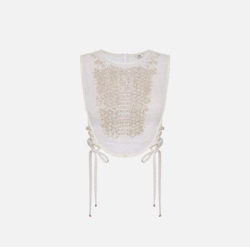 Organza bib with crystals