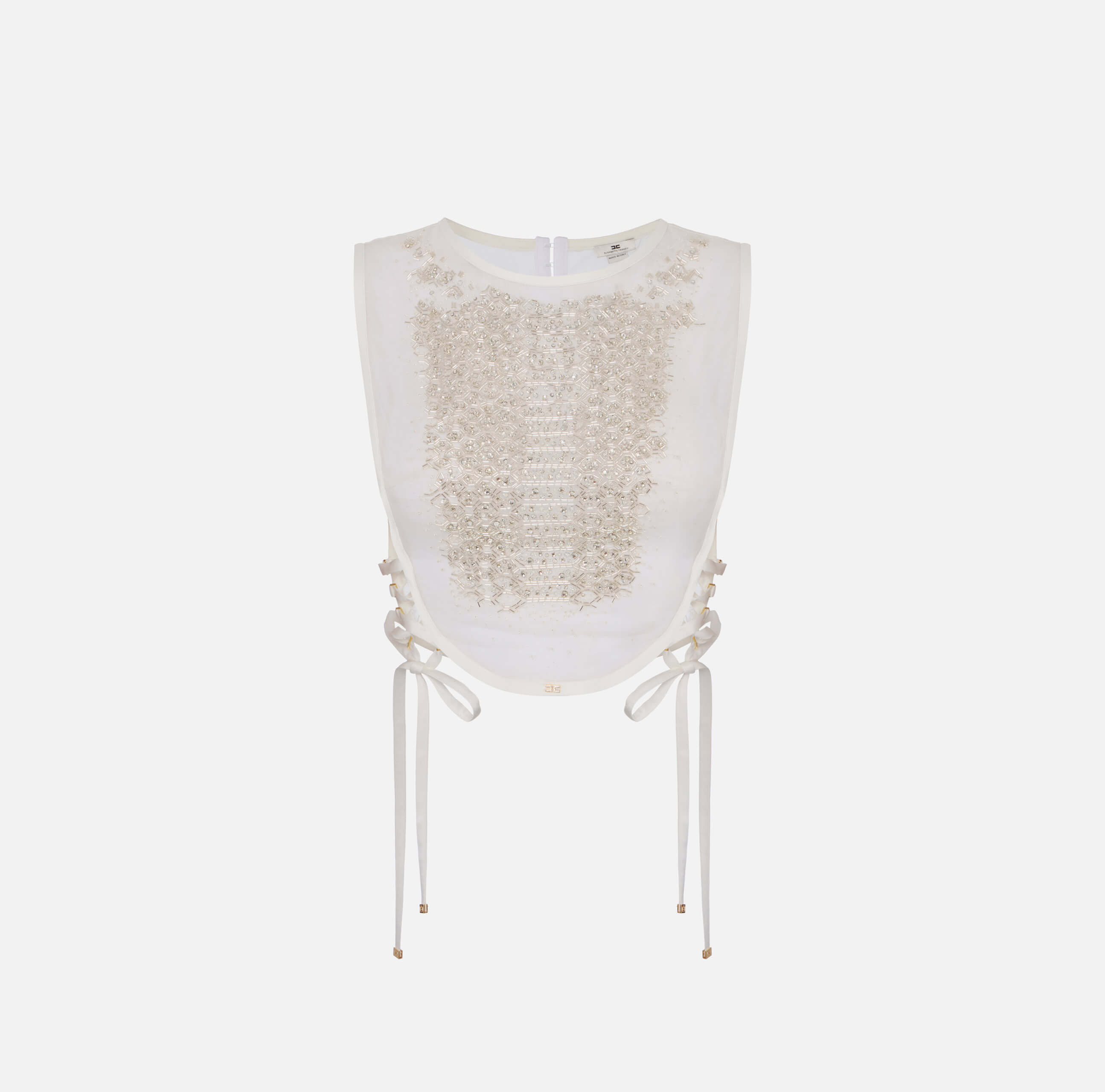 Organza bib with crystals