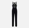 Jumpsuit in georgette and crêpe fabrics with crystals