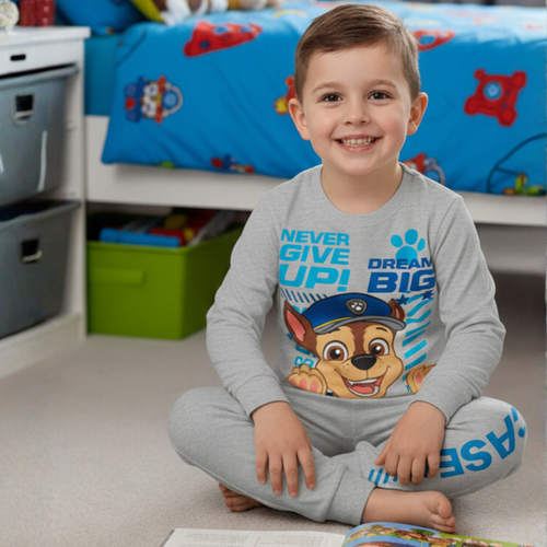 סט פיג'מה בנים יחידת החילוץ אפור BUBU