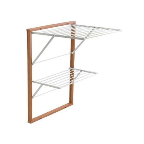 מתלה ייבוש כביסה לקיר כפול דובדבן KEVIN wall drying rack