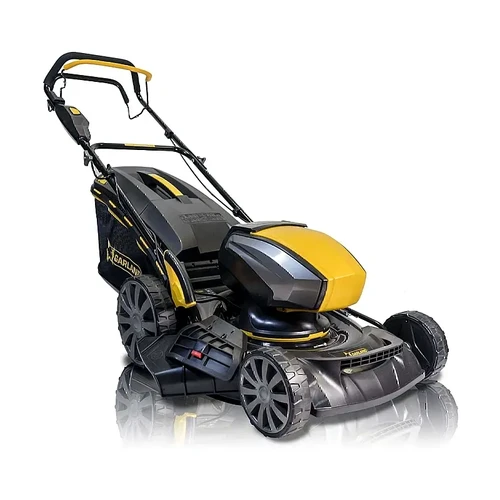 מכסחת דשא נוסעת גרלנד Garland 590-V19 – תצוגה מלאה של גוף המכונה בעיצוב שחור וצהוב