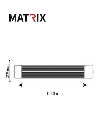 תנור חימום לקיר 2400W דגם Radiant-Panel Matrix