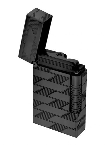 מצית S.T. Dupont Monogram Black Matt PVD – דגם C23179