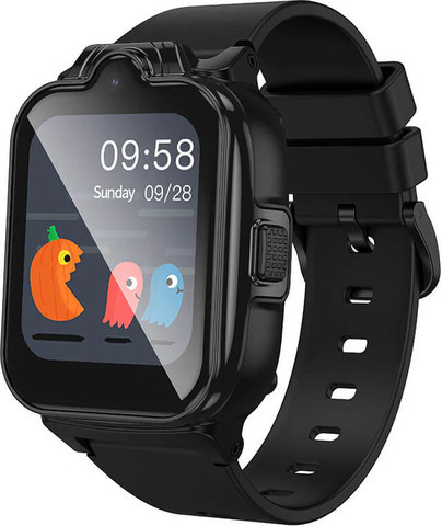 שעון חכם לילדים מעקב GPS תקשורת 4G עם לחצן מצוקה HOCO Y104 שחור