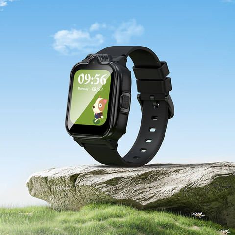 שעון חכם לילדים מעקב GPS תקשורת 4G עם לחצן מצוקה HOCO Y104 שחור