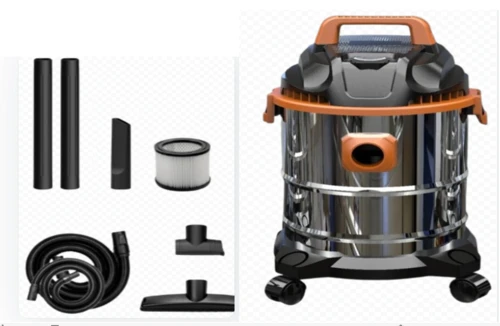 שואב אבק נירוסטה 25 ליטר 1500W + אביזרים לשטיפה KO-0404