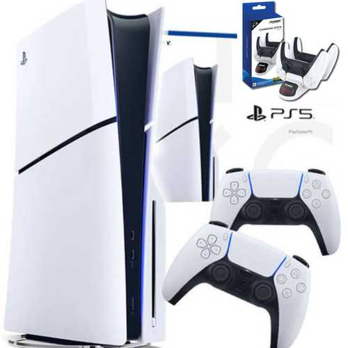 PS5 CONSOLE MGM PLAYSTATION 5 SLIM 1TB BLUERAY + 2 CONTROLLERS + DUAL CHAGER