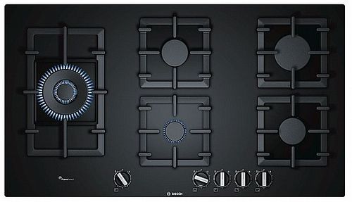 כיריים גז בוש 90 ס''מ דגם Bosch PPS9A6C90N זכוכית שחורה