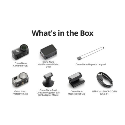 מצלמת אקסטרים DJI Osmo Nano Standard Combo (128GB) יבואן רשמי